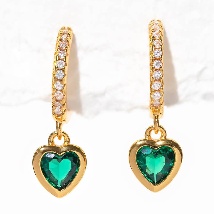 Girls Crew Green Goddess Dangle Hoops
