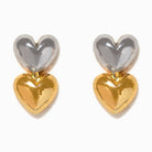 Girls Crew With Love Two Tone Studs
