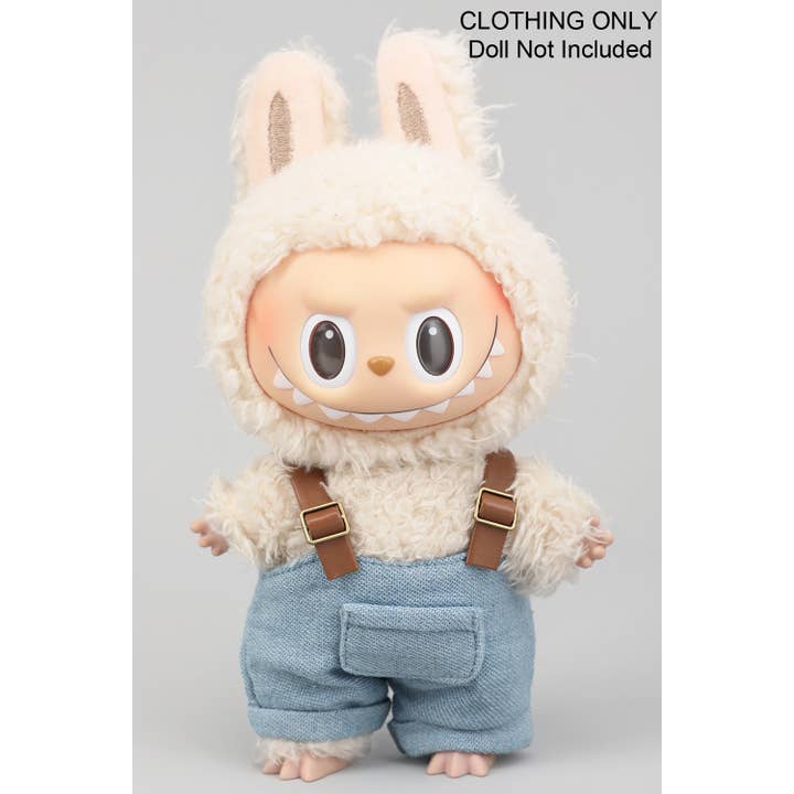 Girly Adorable Overall Doll Outfit Blue