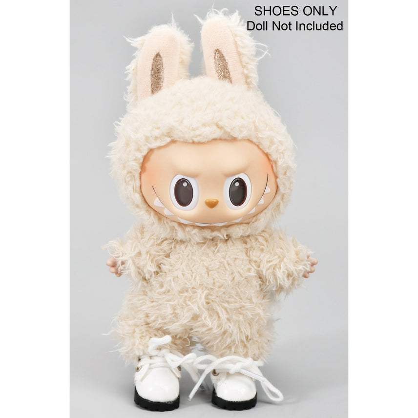 Girly Monster Patent Doc Boots White