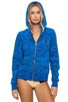 Aviator Nation Bandana Zip Hoodie in Adventure Blue