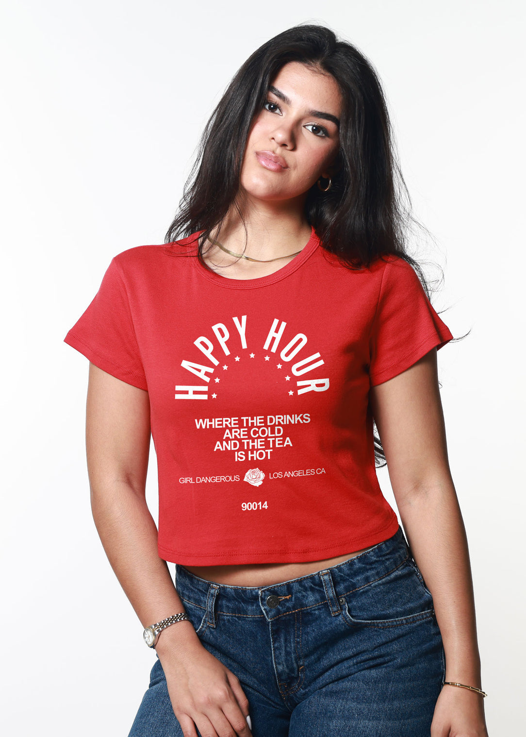 Girl Dangerous Happy Hour Tee Red