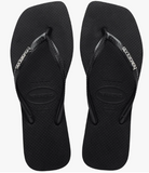 Havaianas Slim Square Logo Metallic Flip Flops