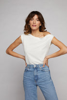 Sunday Ritual Drop Shoulder Top White