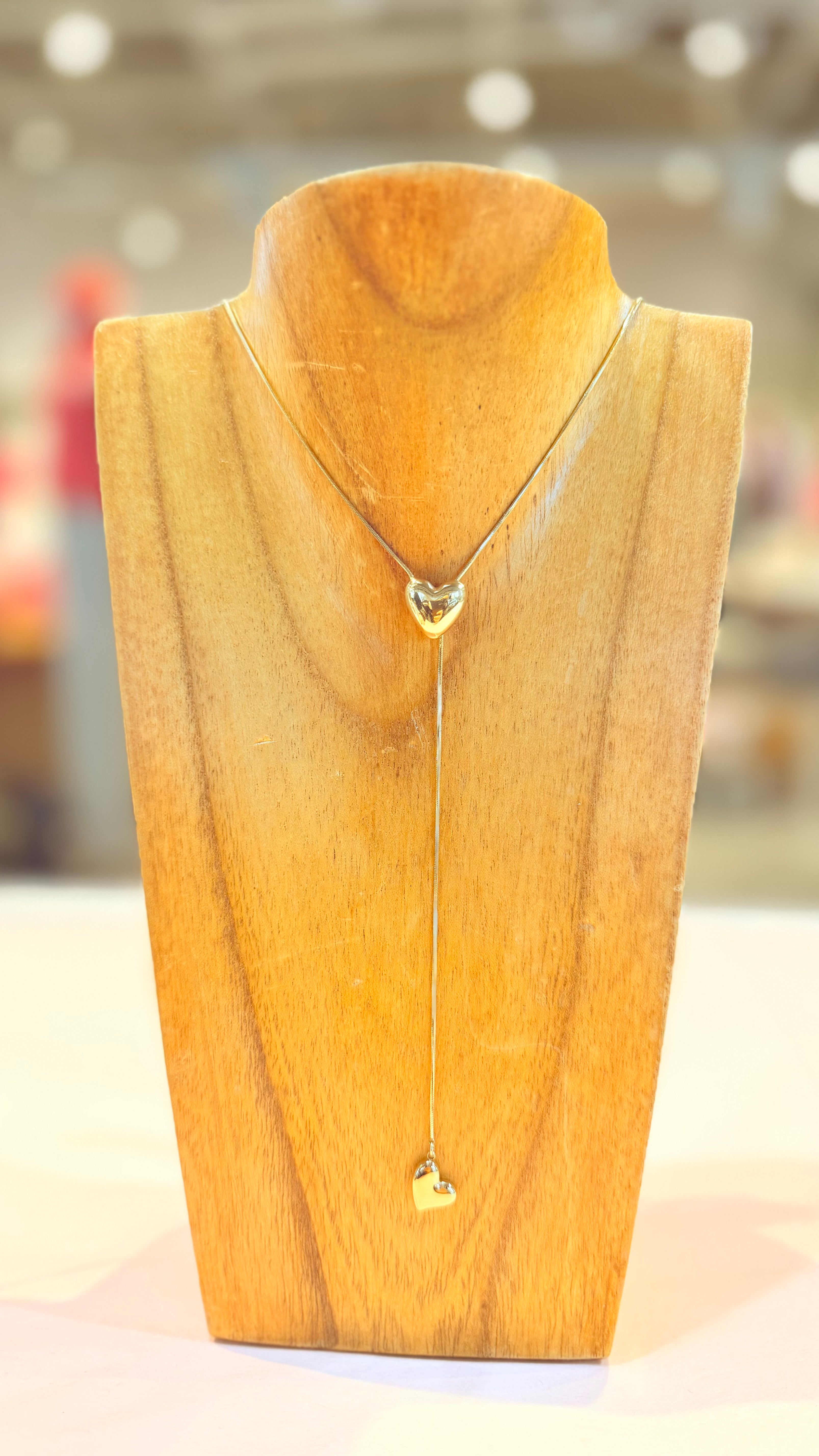 GOLDEN Sandrine Drop Heart Necklace