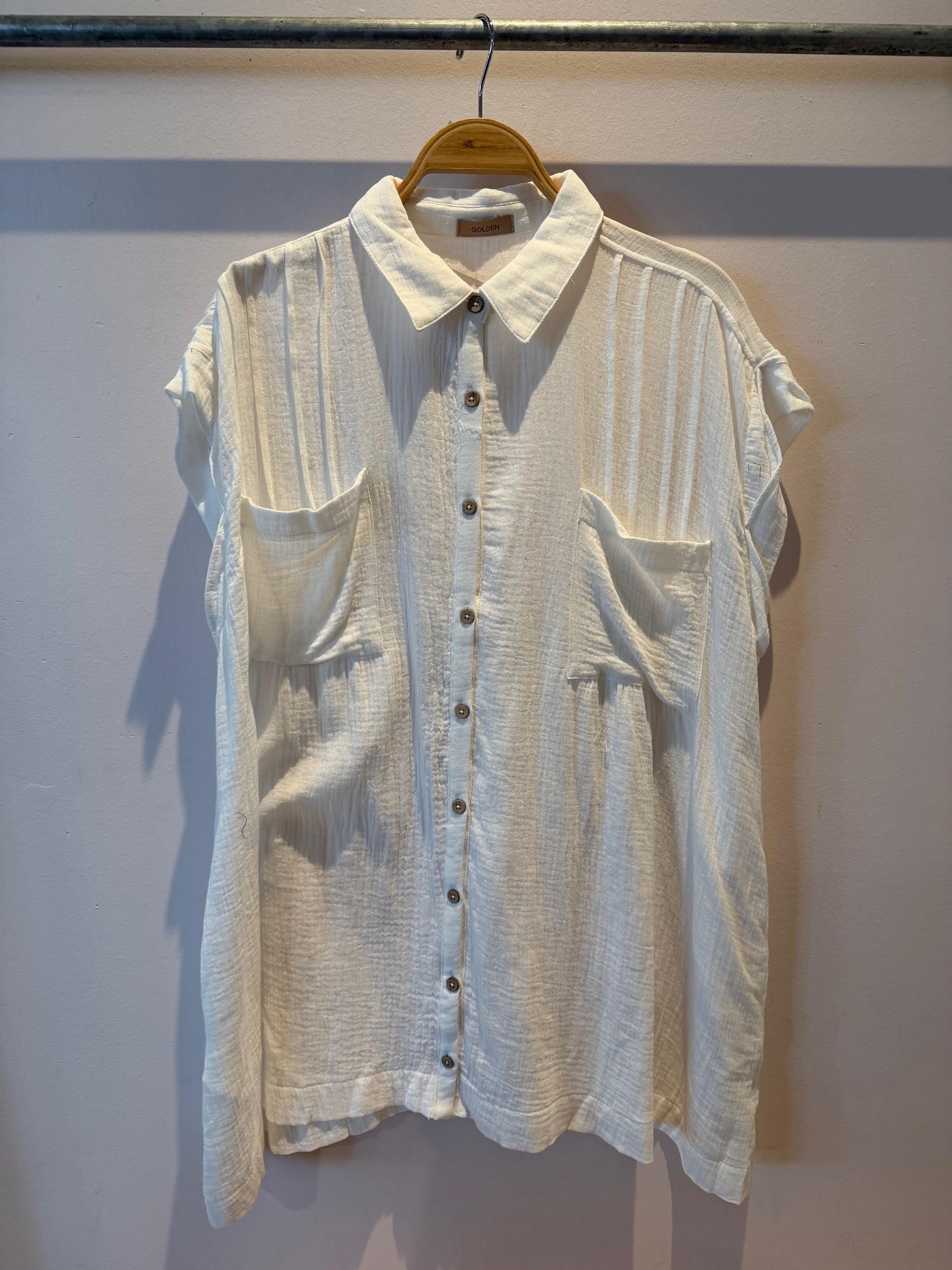 GOLDEN Fenna Woven Mini Dress