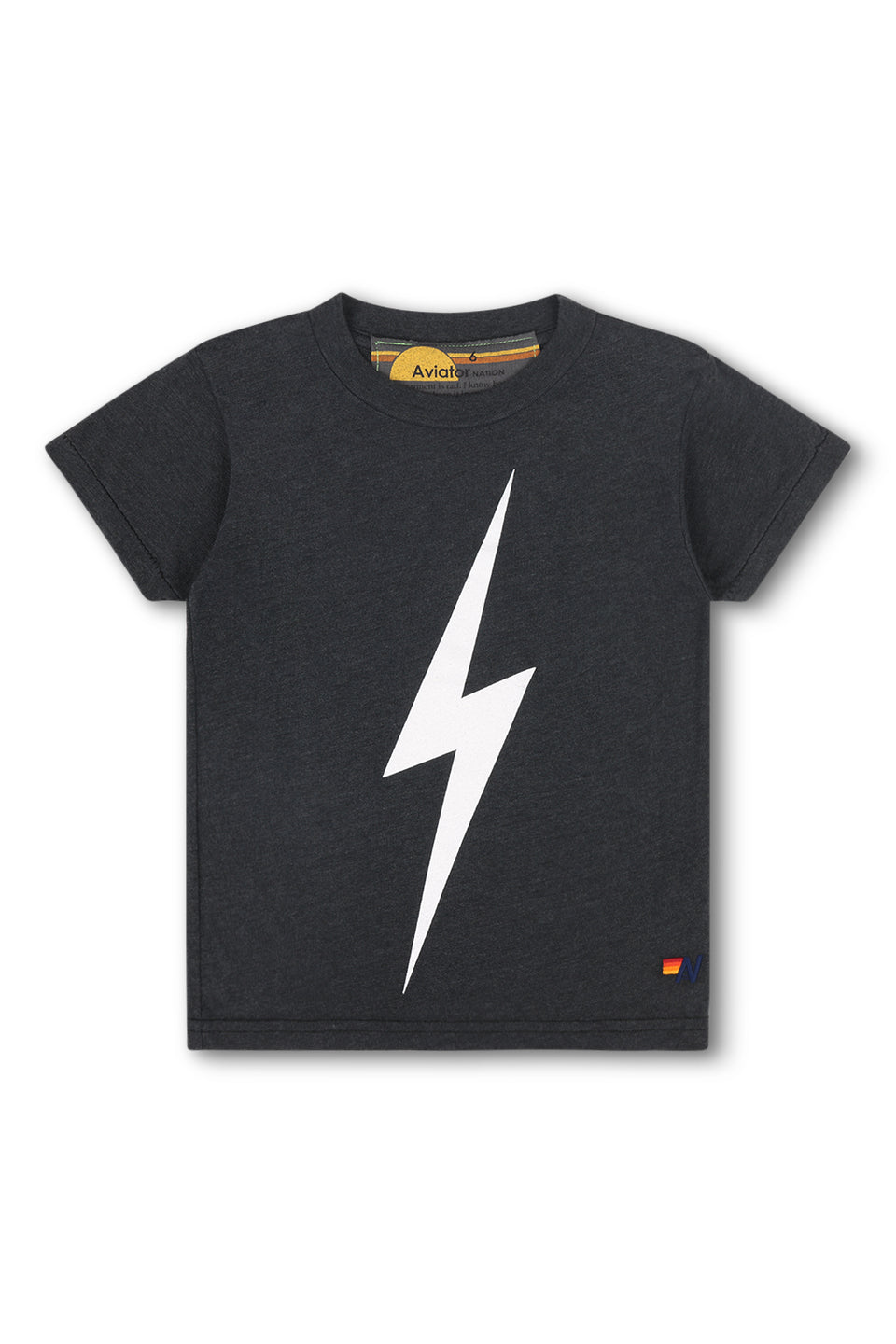 Aviator Nation Kids Tee - Bolt - Charcoal