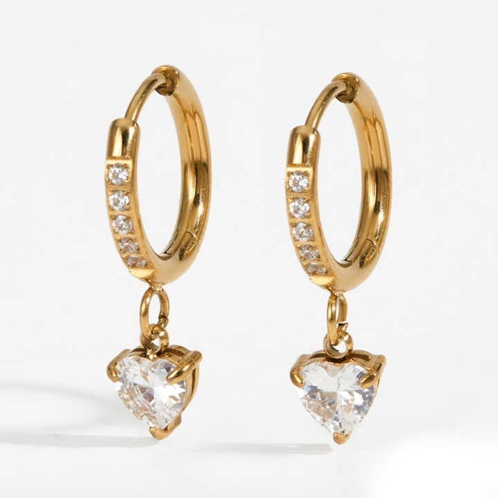 JOSSLYN by Wall to Wall 18K Stainless Steel Tarnish Free Crystal Earrings | 40E471