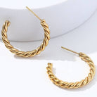 JOSSLYN by Wall to Wall 18K Stainless Steel Waterproof Tarnish Free Hoops | 40E403
