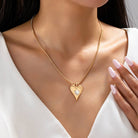 JOSSLYN by Wall to Wall Gold-Tone Heart Pendant Necklace | 80N92699