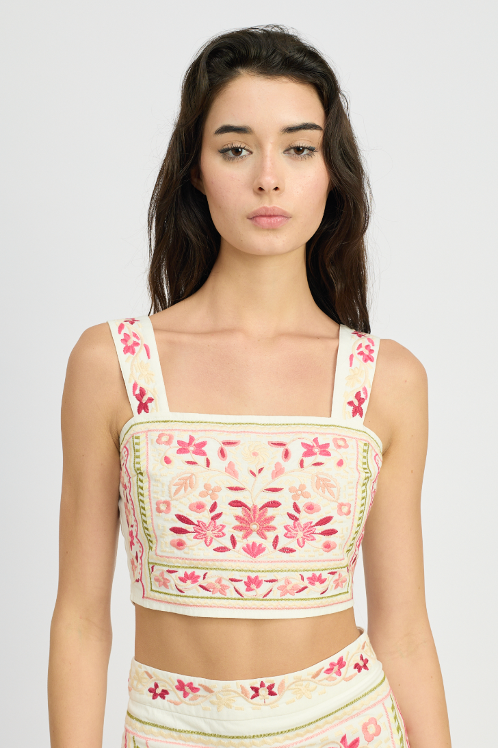 Jacquie The Label Nico Embroidered Top
