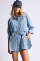 SAGE THE LABEL Market Day Shirt Style Layered Romper