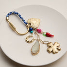 Lilla Haven Lucky Charm Keychain with Heart, Clover and Horseshoe