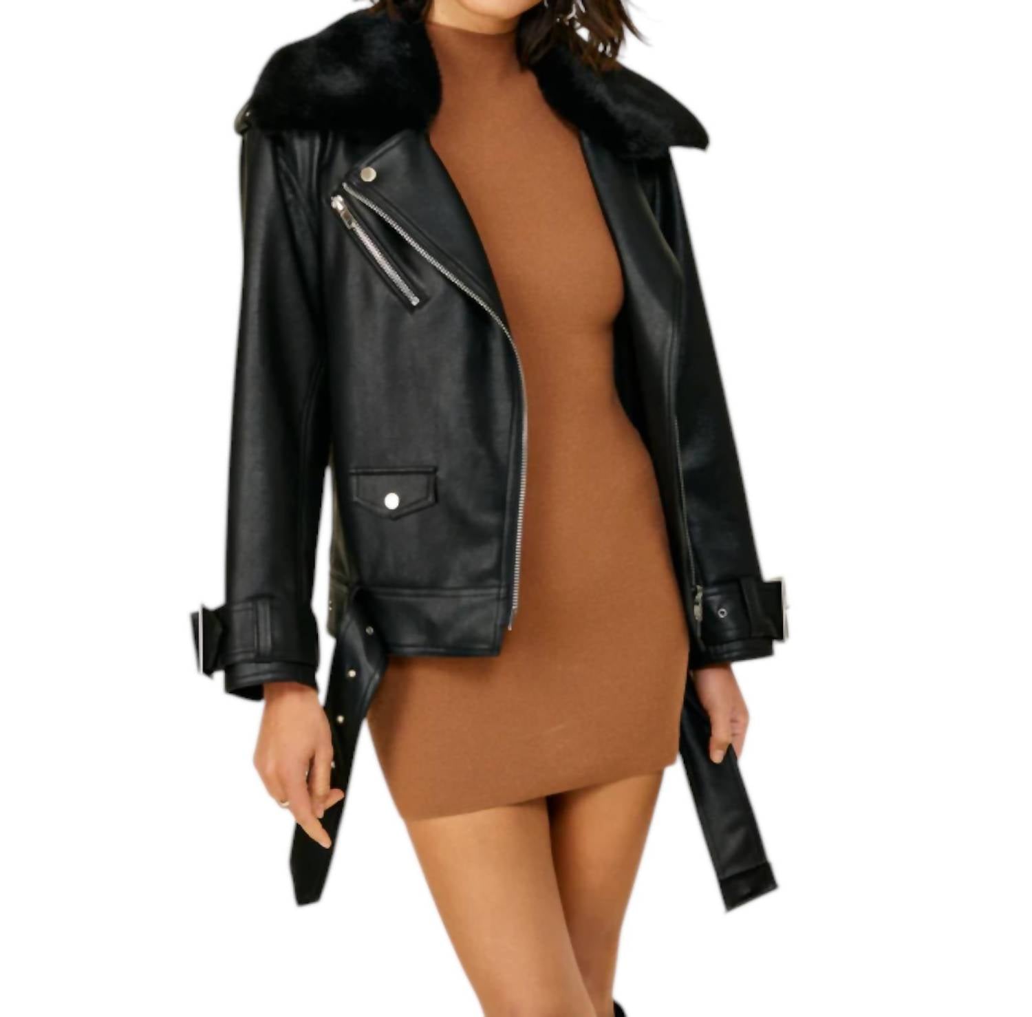 Line & Dot Moto Leather Jacket