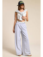 Mimosa Wide Leg Cotton Jogger Sweatpants Heather Grey
