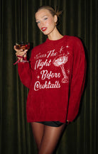 Show Me Your Mumu Classic Crewneck Sweater - Martini Graphic Knit