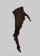 YAZ. Haze Assymetric Long Draped Ruffle Tube Top by YAZ.