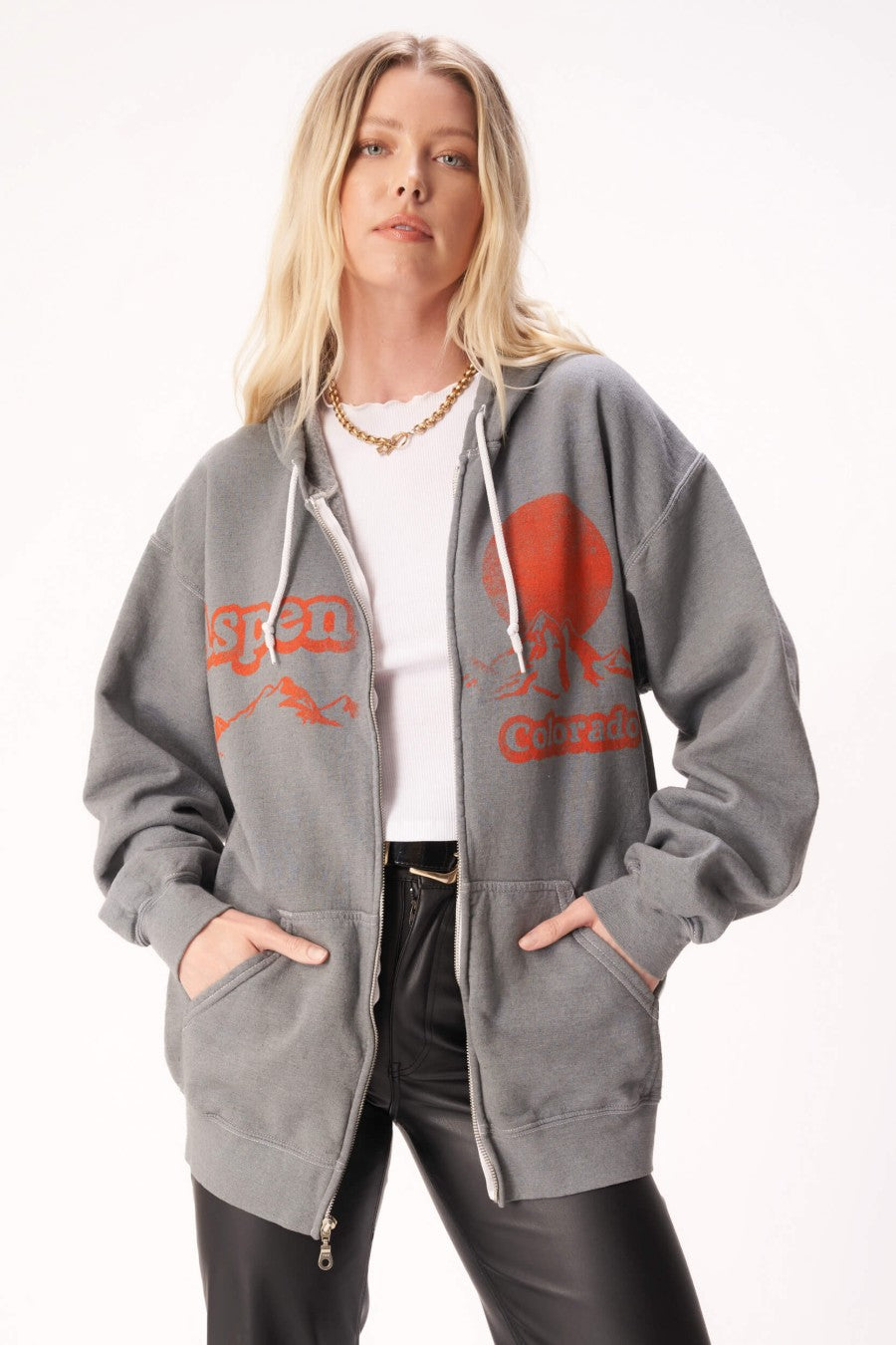 PROJECT SOCIAL T Aspen Zip Hoodie Nickel