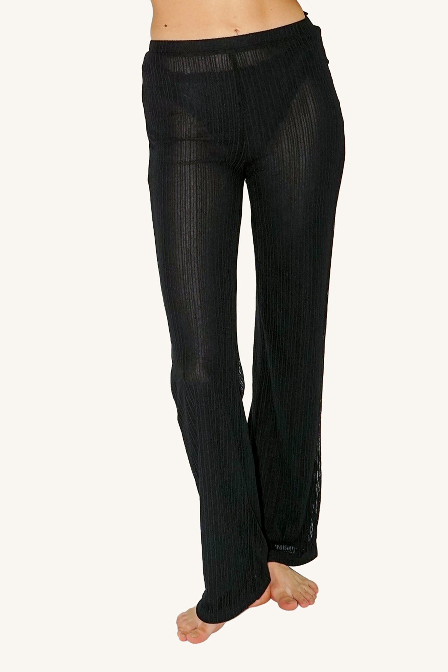 Find Me Now Ribbed Mesh Legging Black