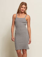 Red Haute Tank Dress Heather Grey