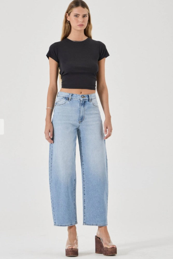 Rolla's Gigi Barrel Jeans in Brad Blue
