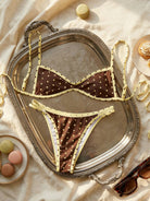 Rosa Clothing Sexy Polka Dot Two-Piece Bikini Swimsuit in Coffee 2