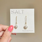 SALT by Sarah Curtis Pearl Hook Earrings | Swarovski Pearls