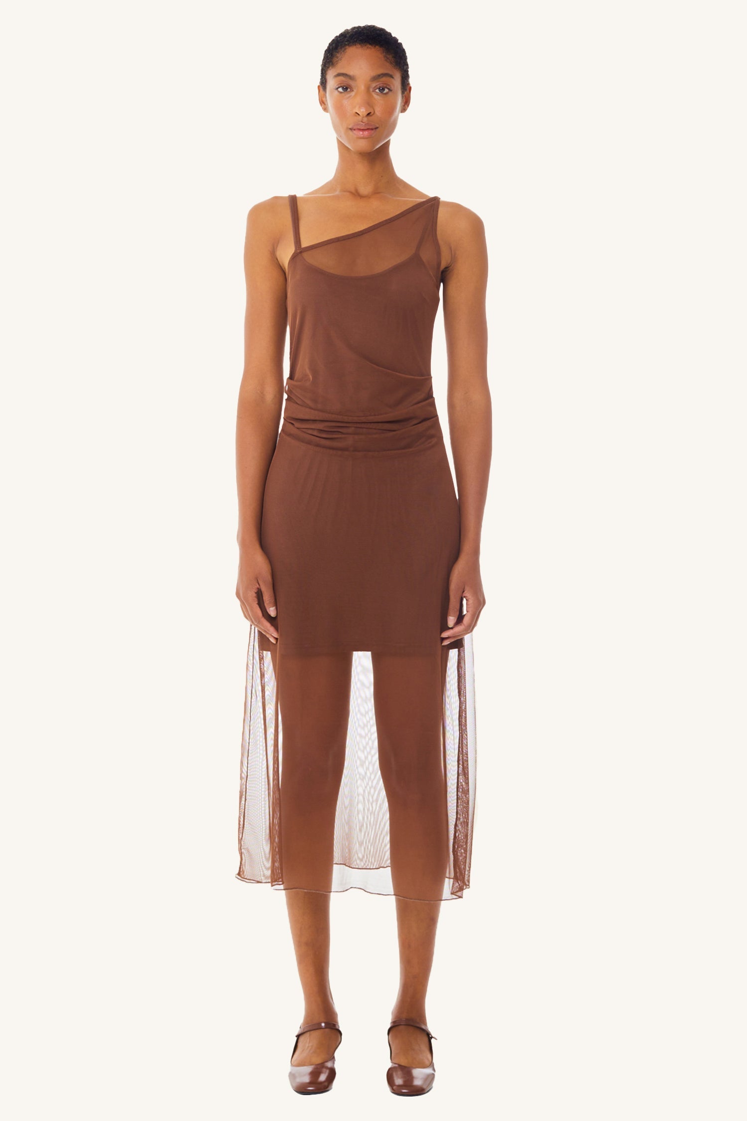 Find Me Now Reversible Mesh Midi Dress Desert Palm