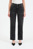 Daze Denim Sundaze High Rise Straight in Last Night