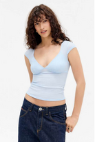 BDG Je T'Aime Cap Sleeve Light Blue