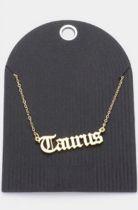 GOLDEN Gothic Zodiac Pendant Gold