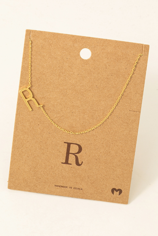 GOLDEN Astrid Initial Necklace Gold