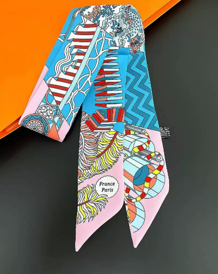 YAZ. Abstract Pattern Skinny Scarf