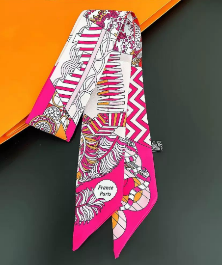 YAZ. Abstract Pattern Skinny Scarf