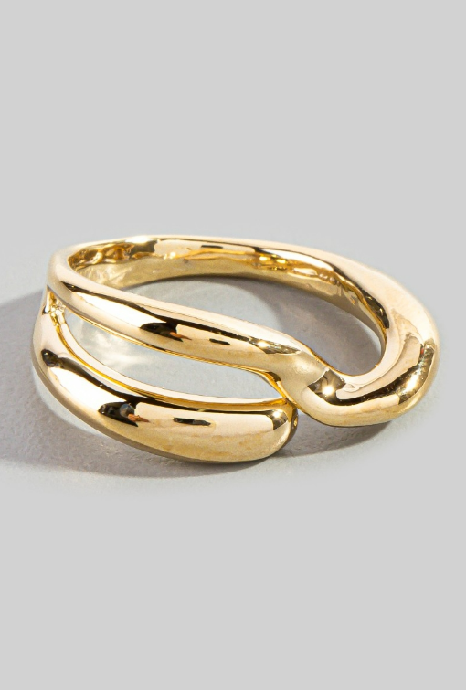 YAZ. Minimalist Sculpted Band Ring