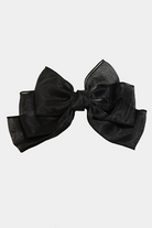 YAZ. Jumbo Layered Sheer Bow black
