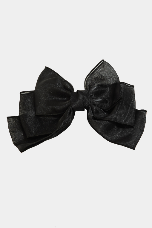 YAZ. Jumbo Layered Sheer Bow black