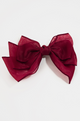 YAZ. Jumbo Layered Sheer Bow Burgundy