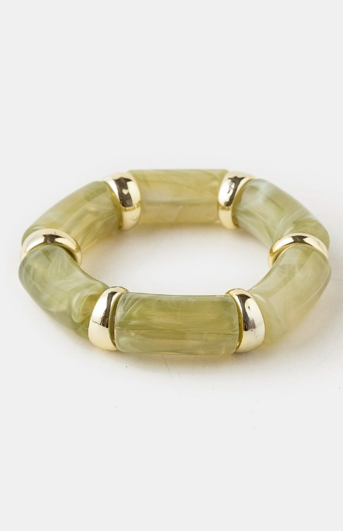 YAZ. Halo Elastic Cylinder Stoned Bracelet