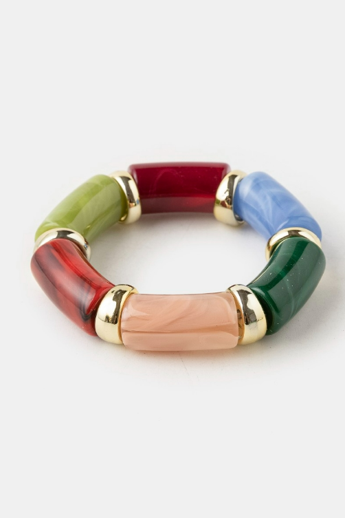 YAZ. Halo Elastic Cylinder Stoned Bracelet