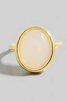 YAZ. Oval Blanc Bead Ring