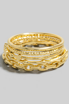 YAZ. 5 Piece Ring Set in Halo