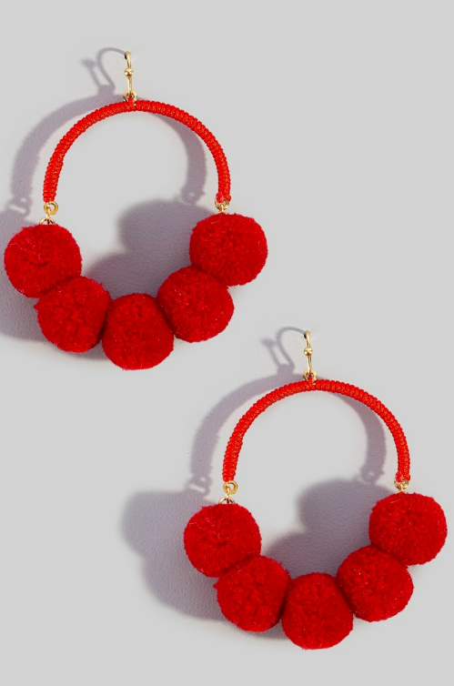 YAZ. Bold Art Pom Earring