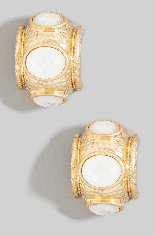 YAZ. Mini Maximalist Mother Of Pearl Hoops