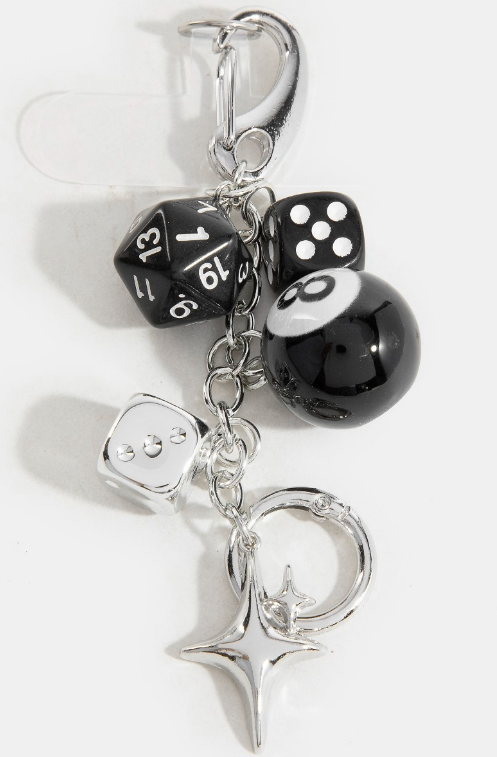 YAZ. 8 Ball Dice Bag Charm