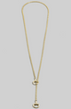 YAZ. Box Chain Horsebit Drop Lariat Necklace by YAZ.