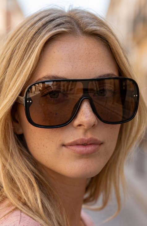 YAZ. Oversized Square Goggle Specs