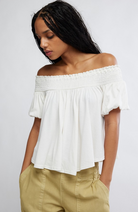 Free People Mabel Knit Top Solid in Sugar Swizzle