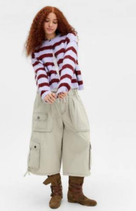 BDG Stripe Crew Cardigan