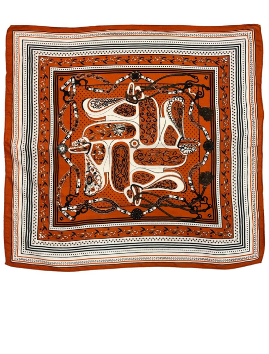 YAZ. Retro Pattern Paisley Print Woven Scarf